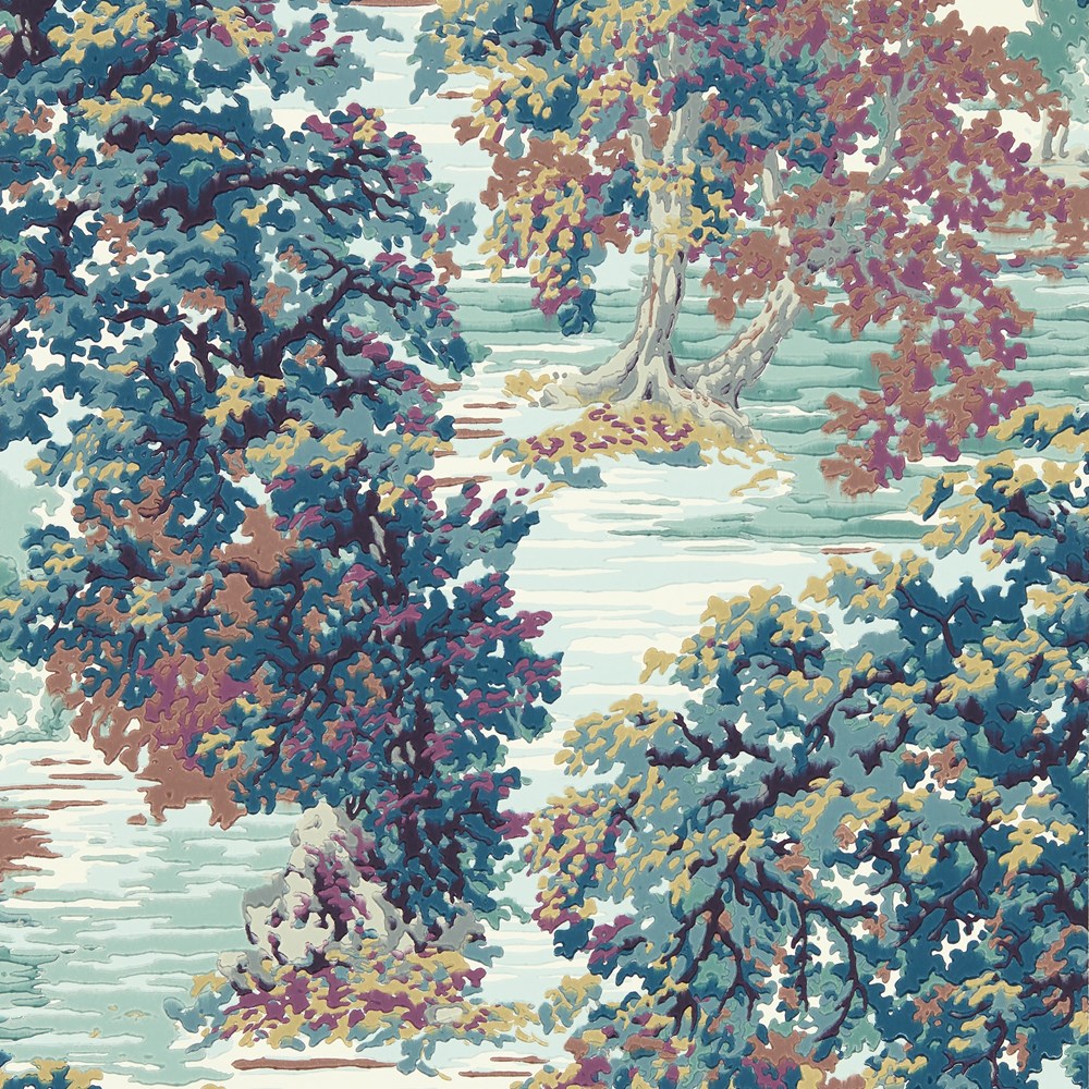 Ancient Canopy Wallpaper 217222 by Sanderson in Forest Green